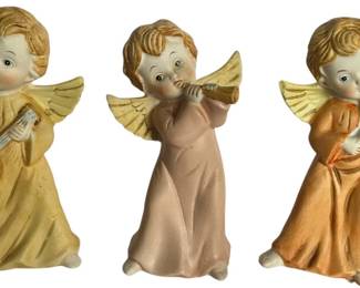 Three Homco Angel Figurines