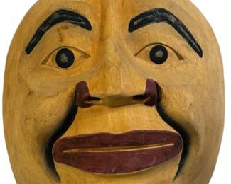 Hand Carved Tribal Wood Face Mask
