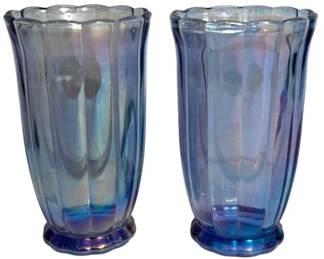 Pioneer Woman Iridescent Purple Glass Vases