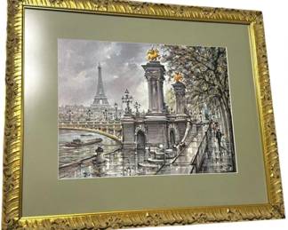 Framed Signed Paris Point Print