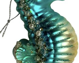 Glass Ornament Sea Horse
