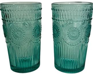 The Pioneer Woman Teal Glasses Tumblers