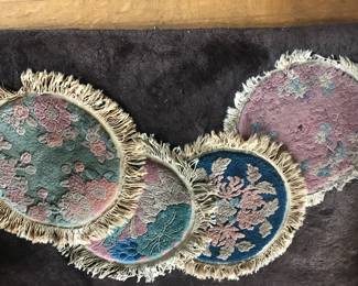 Small wool rugs in different patterns.