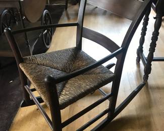 Rare reed seat rocker in excellent condition.