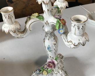 Pretty four arm Dresden candelabra.