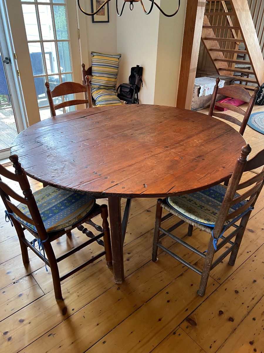 5' Round Antique Monastery Table