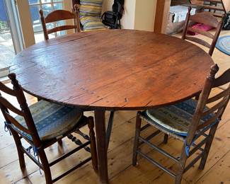5' Round Antique Monastery Table