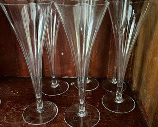 Signed Tiffany Champagne Flutes Set of 4
