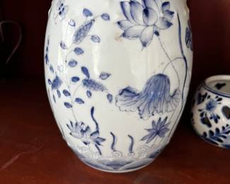 Saks Fifth Avenue Blue and White Vase