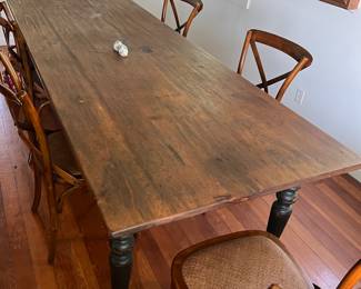 Antique 8' x 3' Farm Table