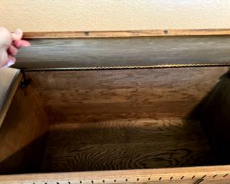 inside cedar chest