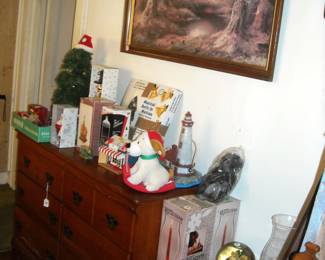 Very large assortment of christmas items.  Includes an extensive collection of Dept 56 buildings and accessories.  