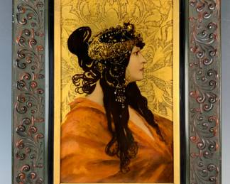Attrb. Alphonse Mucha Portrait of a Beauty 