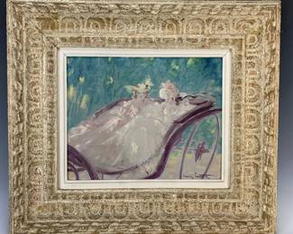 Louis Icart Carriage Ride Painting