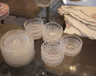 Val St Lambert "Imperial" bowls & underplates