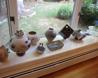 Assorted art pottery  - some by Ken Pick, Angela Fina...
