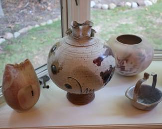 Assorted art pottery