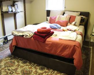 Queen bed with frame