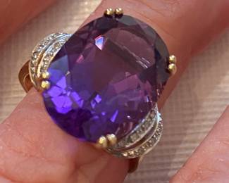 14k amethyst ring
