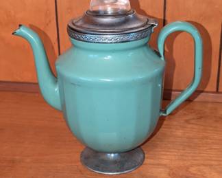 Vintage jadeite coffee percolator