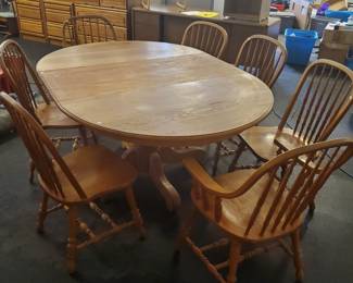 Another view of dining set with seven chairs $350 for set
