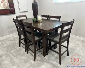 Farmhouse Style Table with Ladder Back Chairs