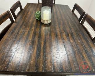 Farmhouse Style Table with Ladder Back Chairs