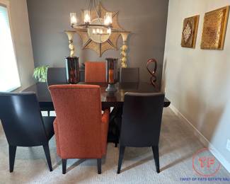 ELAN Contemporary Dining Room Set with LAZAR Armchairs