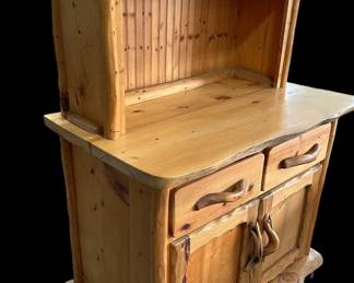 Custom Handmade Primitive Log Sideboard