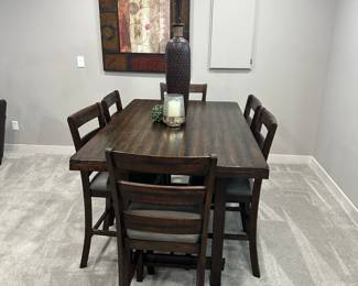 Farmhouse Style Table with Ladder Back Chairs
