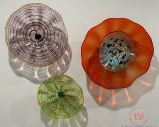 Wall Mounted Hand-Blown Flower Art Glass