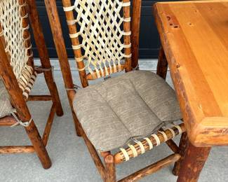 LODGEPOLE FURNITURE MFG Custom Lodgepole Pine Table and Chairs Sets