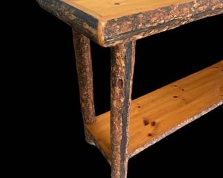 LODGEPOLE FURNITURE MFG Custom Lodgepole Pine Console Table
