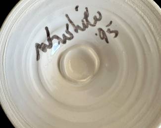 Hand Painted Western Dishes Signed W WHITE