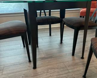 JOHNSON CASUALS Furniture Glass Topped Table Set