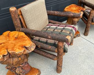 LODGEPOLE FURNITURE MFG Custom Lodgepole Pine Armchairs