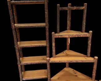 LODGEPOLE FURNITURE MFG Custom Lodgepole Pine Display Stands