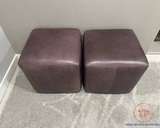 Leather Dice Cube Stools