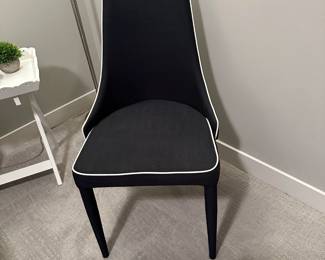 Valentin Side Chair with White Piping