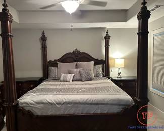 BERNHARDT Grand Savannah Bedroom Furniture Set with King Size Post Bed