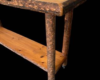 LODGEPOLE FURNITURE MFG Custom Lodgepole Pine Console Table