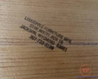 LODGEPOLE FURNITURE MFG Custom Lodgepole Pine Console Table