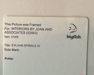 Signed Limited Edition "Sylvan Spirals IV" by JUNE ERICA VESS