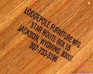 LODGEPOLE FURNITURE MFG Custom Lodgepole Pine Table and Chairs Sets