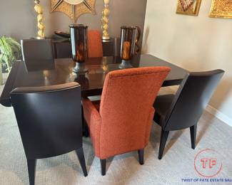 ELAN Contemporary Dining Room Set with LAZAR Armchairs
