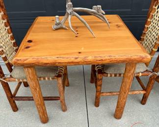 LODGEPOLE FURNITURE MFG Custom Lodgepole Pine Table and Chairs Sets