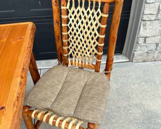 LODGEPOLE FURNITURE MFG Custom Lodgepole Pine Table and Chairs Sets