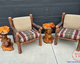 LODGEPOLE FURNITURE MFG Custom Pinewood Armchairs