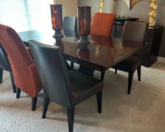 ELAN Contemporary Dining Room Set with LAZAR Armchairs