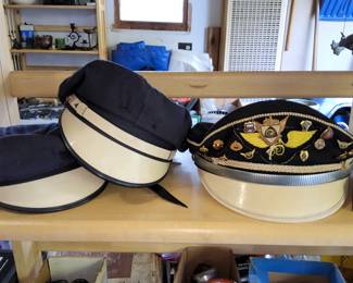 Vintage captain motorcycle hats